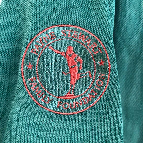 POLO 'AJGA' Green Pique Knit w Multiple Logos - SM - Picture 4 of 11